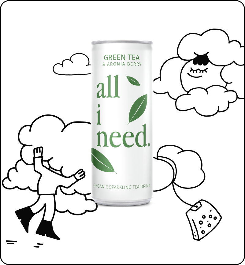 Green Tea Black & White